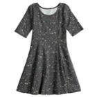 Girls 4-10 Jumping Beans&reg; Princess Seam Dress, Size: 6, Dark Grey