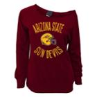 Juniors' Arizona State Sun Devils Flashdance Slouch Crewneck, Teens, Size: Xl, Dark Red