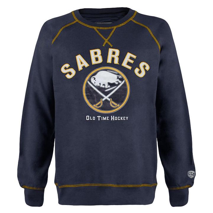 Men's Old Time Hockey Buffalo Sabres Miffen Fleece Sweatshirt, Size: Small, Blue (navy)