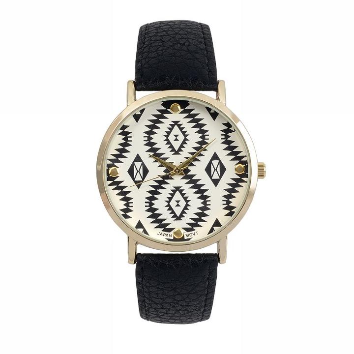 Journee Collection Women's Tribal Watch, Black
