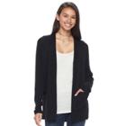 Juniors' So&reg; Drop Shoulder Rib Sleeve Cardigan, Teens, Size: Xl, Oxford