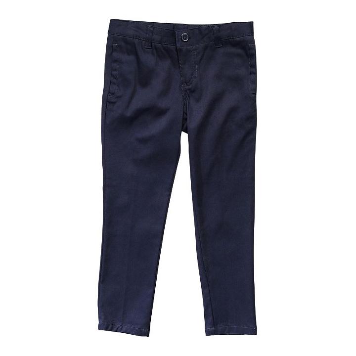 Girls 4-20 & Plus Size French Toast School Uniform Skinny Twill Pants, Girl's, Size: 7, Blue (navy)