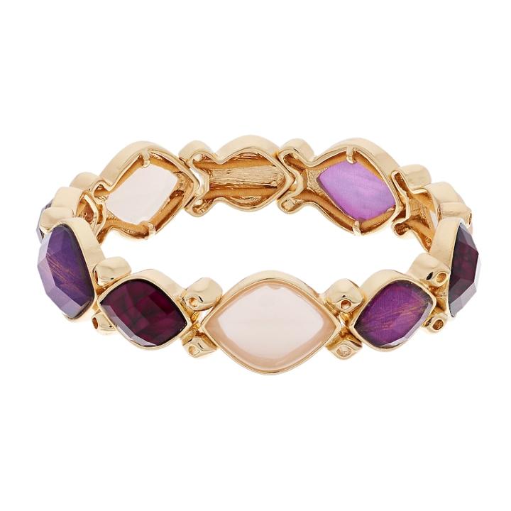 Dana Buchman Marquise Faceted Stone Stretch Bracelet, Women's, Multicolor
