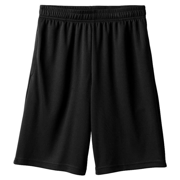 Husky Boys 8-20 Tek Gear&reg; Basic Mesh Shorts, Boy's, Size: S Husky, Black