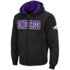 Men's Tcu Horned Frogs Full-zip Fleece Hoodie, Size: Small, Grey