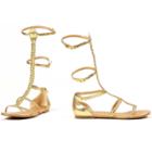 Cairo Costume Shoes - Adult, Size: 8, Gold