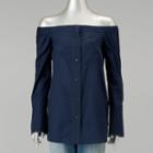 Women's Simply Vera Vera Wang Off-the-shoulder Top, Size: Medium, Dark Blue