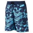 Men's Adidas Sport Geo Microfiber Volley Swim Trunks, Size: Small, Blue (navy)