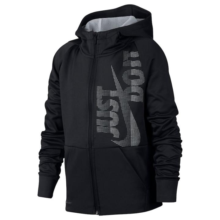 Boys 8-20 Nike Therma Full-zip Hoodie, Size: Small, Grey