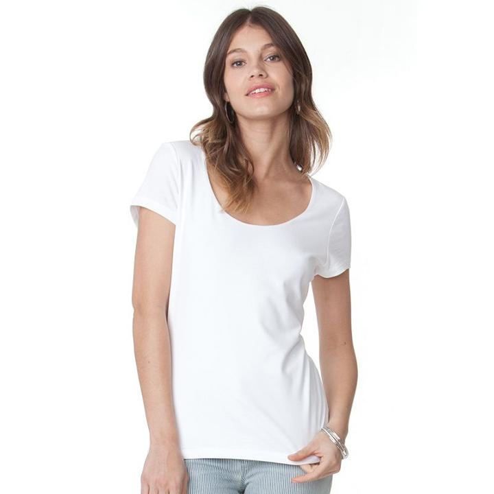 Women's Chaps Scoopneck Tee, Size: Large, White