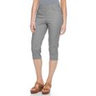 Petite Croft & Barrow&reg; Twill Utility Capris, Women's, Size: 6 Petite, Med Grey