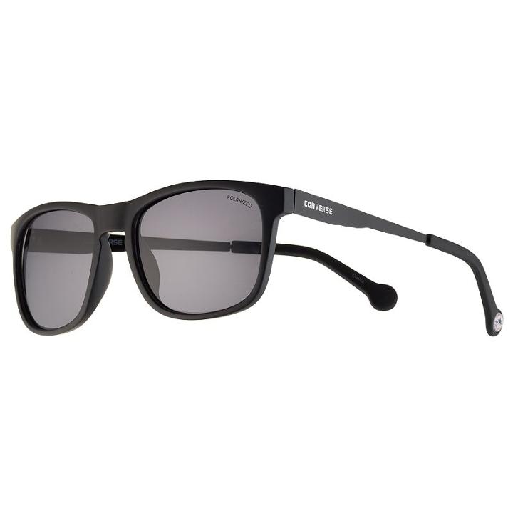 Converse H058 56mm Chuck Taylor Polarized Square Sunglasses, Adult Unisex, Black