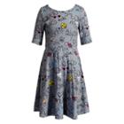 Girls 7-16 & Plus Size Emily West Emoji & Polka-dot Pattern Reversible Dress, Size: 16 1/2, Multi
