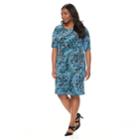 Plus Size Dana Buchman Faux Wrap Dress, Women's, Size: 0x, Brt Blue