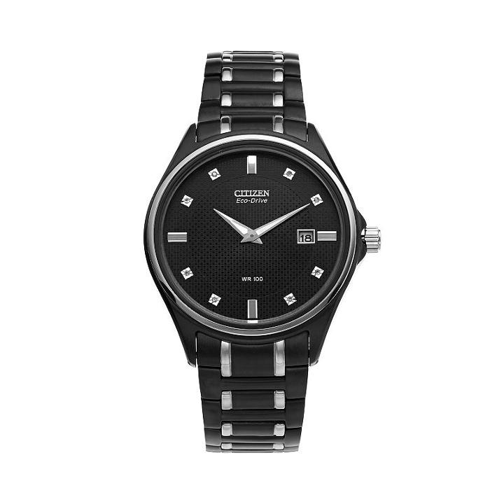 Citizen Eco-drive Men's Diamond Stainless Steel Watch - Au1054-54g, Multicolor