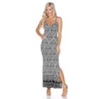 Women's White Mark Printed Side Slit Maxi Dress, Size: Xl, Black