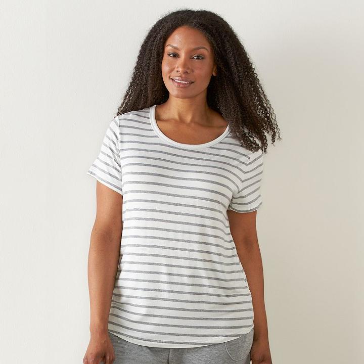 Plus Size Sonoma Goods For Life™ The Everyday Tee, Women's, Size: 3xl, Grey