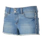 Juniors' Mudd&reg; Flx Stretch 2-button Shortie Shorts, Girl's, Size: 15, Light Blue