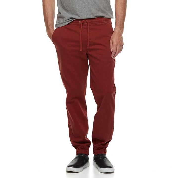 Men's Urban Pipeline&reg; Maxflex Twill Jogger Pants, Size: Large, Dark Red