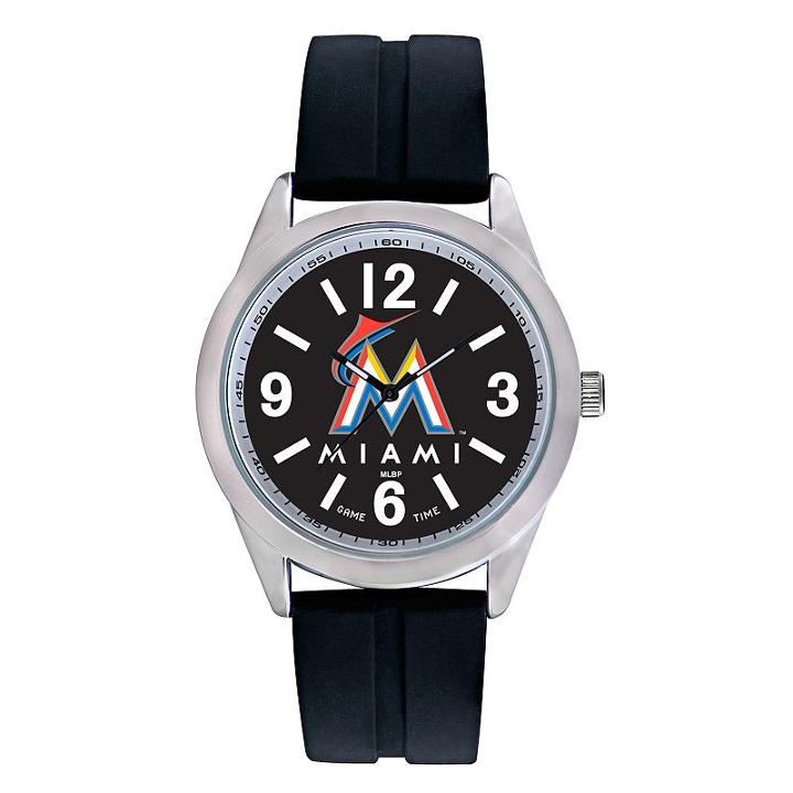 Men's Game Time Miami Marlins Varsity Watch, Black