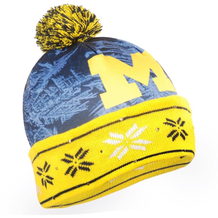 Adult Forever Collectibles Michigan Wolverines Light Up Beanie, Adult Unisex, Multicolor