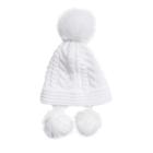 Women's Muk Luks Triple Pom-pom Beanie, Size: Fits Most, White Oth