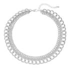 Multi Strand Chain Necklace, Women's, Silver