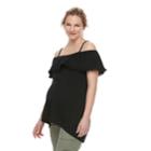 Maternity A:glow Off-the-shoulder Ricrac Top, Women's, Size: Xxl-mat, Black