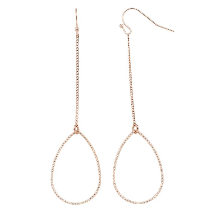 Lc Lauren Conrad Textured Nickel Free Linear Teardrop Earrings, Women's, Light Pink