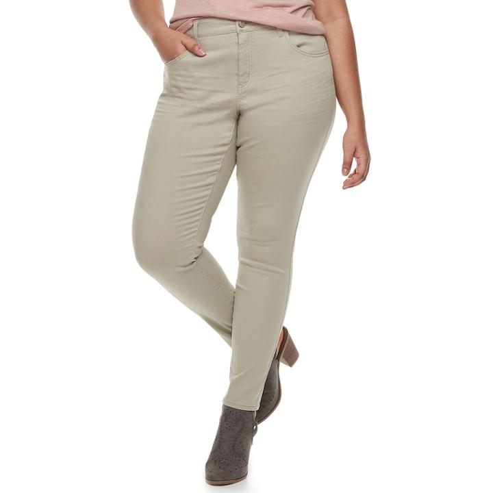 Juniors' Plus Size So&reg; Low-rise Twill Leggings, Teens, Size: 24 W, Lt Green