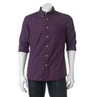 Big & Tall Sonoma Goods For Life&reg; Classic-fit Plaid Poplin Button-down Shirt, Men's, Size: Xxl Tall, Red
