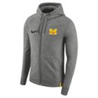Men's Nike Michigan Wolverines Full-zip Hoodie, Size: Medium, Grey