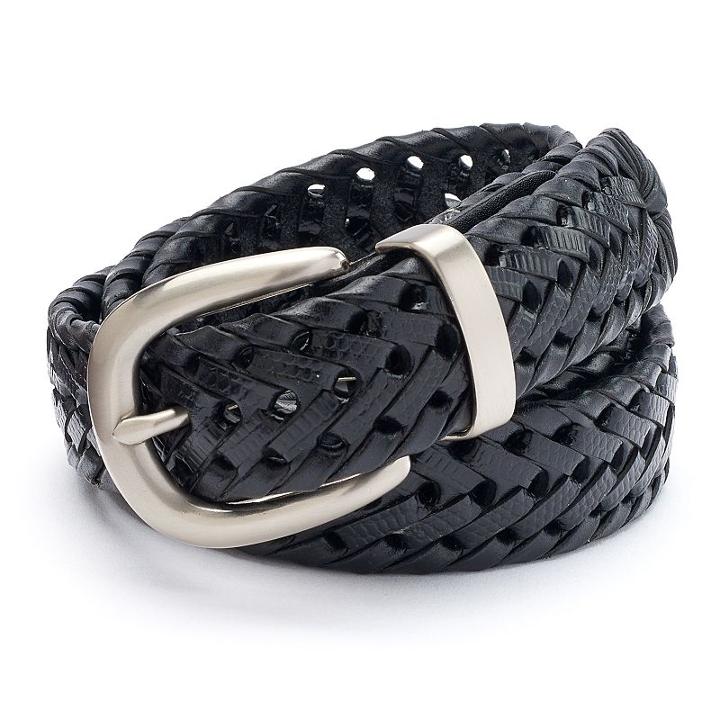 Men's Izod Braided Belt, Size: 34, Black