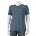 Men's Sonoma Goods For Life&trade; Classic-fit Garment-dyed Slubbed Henley, Size: Small, Med Blue