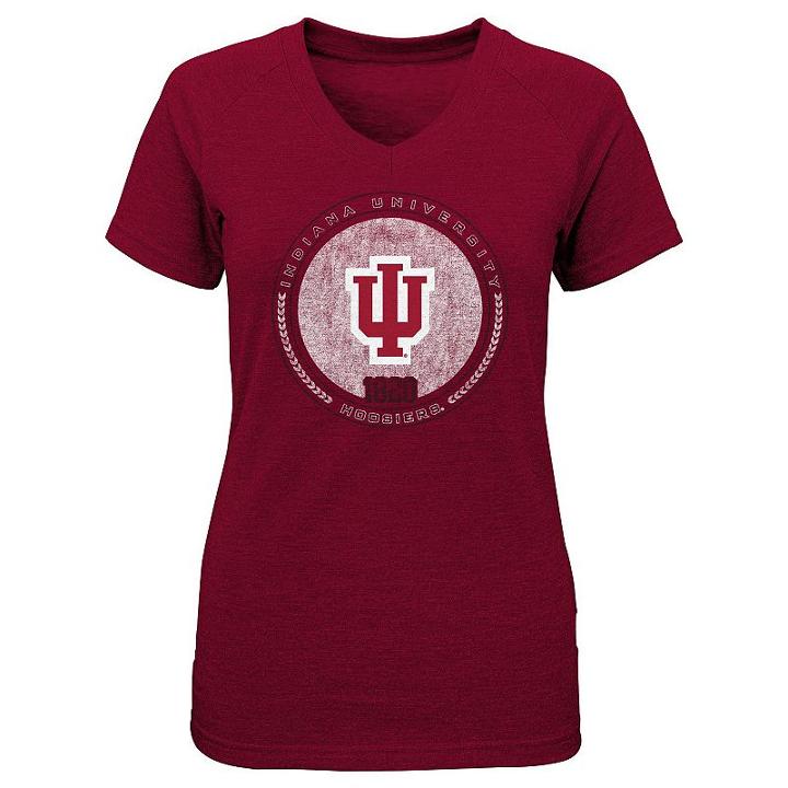 Girls 4-6x Indiana Hoosiers Medallion Tee, Girl's, Size: L (6x), Red