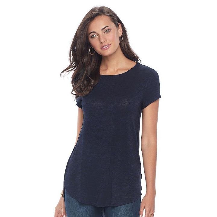 Women's Apt. 9&reg; Tunic Tee, Size: Large, Drk Purple