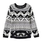 Girls 7-16 Sugar Rush Glitter Eyelash Sweater, Girl's, Size: Small, Black
