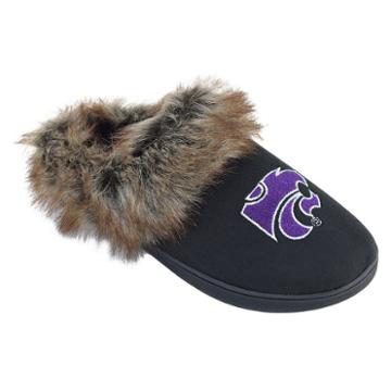 Women's Kansas State Wildcats Scuff Slippers, Size: Large, Black