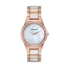 Armitron Women's Crystal Mother-of-pearl Watch - 75/5468mprg, Size: Small, Pink
