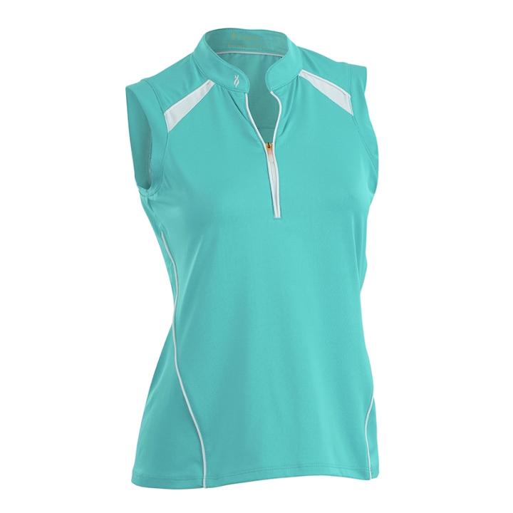 Plus Size Nancy Lopez Sporty Sleeveless Golf Polo, Women's, Size: 2xl, Turquoise/blue (turq/aqua)