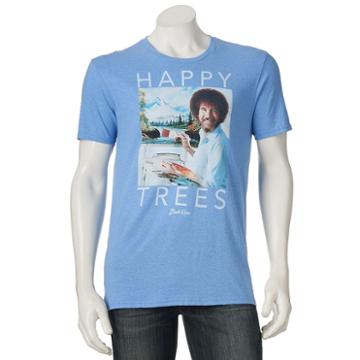 Men's Bob Ross Happy Trees Tee, Size: Xl, Ovrfl Oth