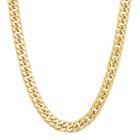 Men's 14k Gold Over Silver Curb Chain Necklace - 20 In, Size: 20, Yellow