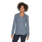 Juniors' So&reg; Twill Button-down Shirt, Girl's, Size: Xl, Blue
