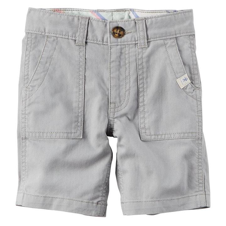 Boys 4-8 Carter's Pork Chop Pocket Woven Shorts, Boy's, Size: 4, Grey