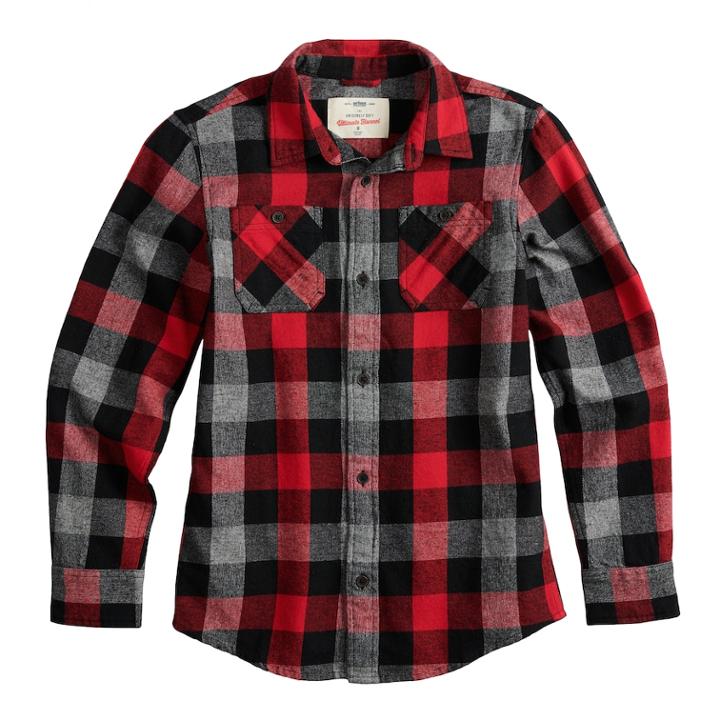 Boys 8-20 Urban Pipeline Plaid Button-down Flannel Shirt, Size: Xl, Med Red