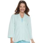 Women's Croft & Barrow&reg; Quilted Bed Jacket, Size: Medium, Light Blue