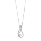 Forever Brilliant 14k White Gold 1 Carat T.w. Lab-created Moissanite Double Strand Drop Pendant, Women's, Size: 18