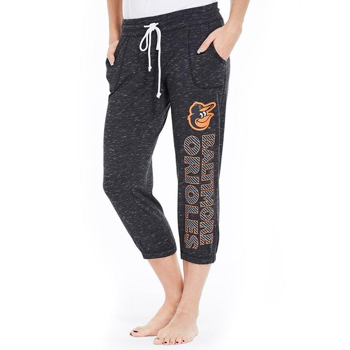 Women's Concepts Sport Baltimore Orioles Ringer Capri Pants, Size: Large, Black