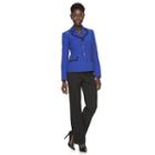 Women's Le Suit Basketweave Suit Jacket & Straight-leg Pants Set, Size: 18, Dark Blue