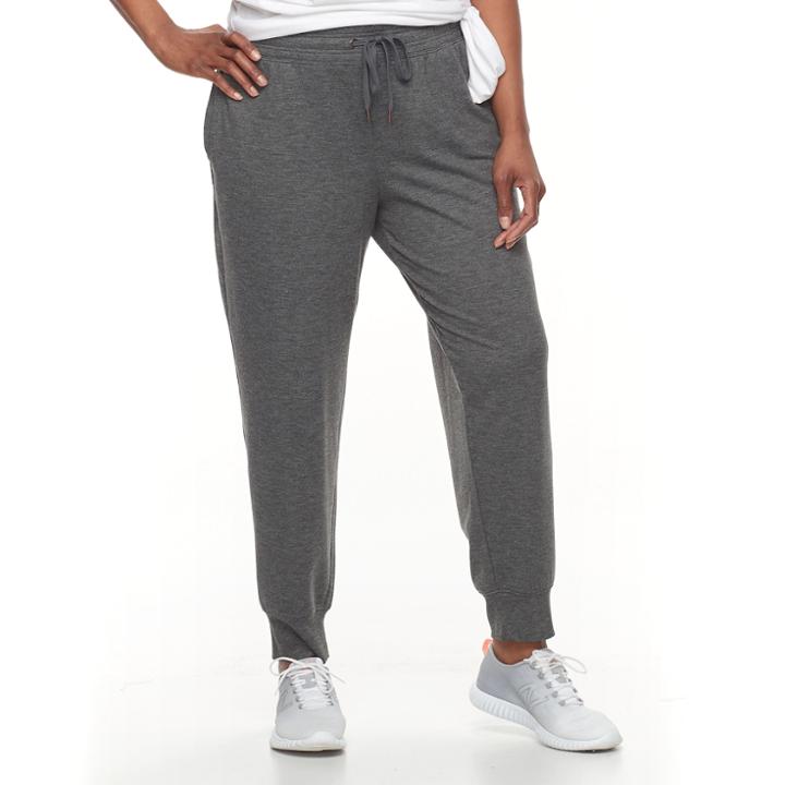 Plus Size Tek Gear&reg; French Terry Jogger Pants, Women's, Size: 3xl, Dark Grey